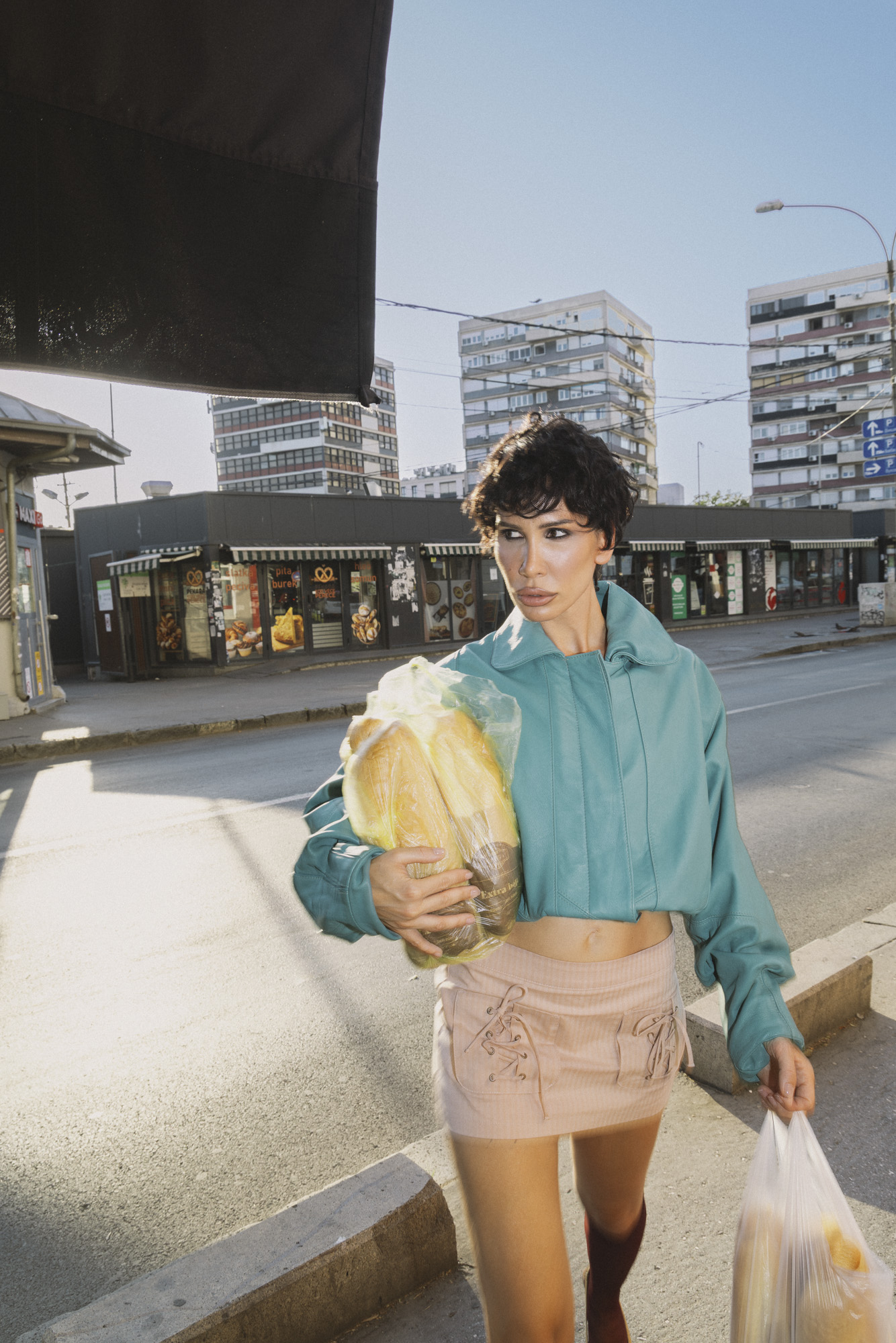 Street portrait with ice cream, part of the B/ROLL series
