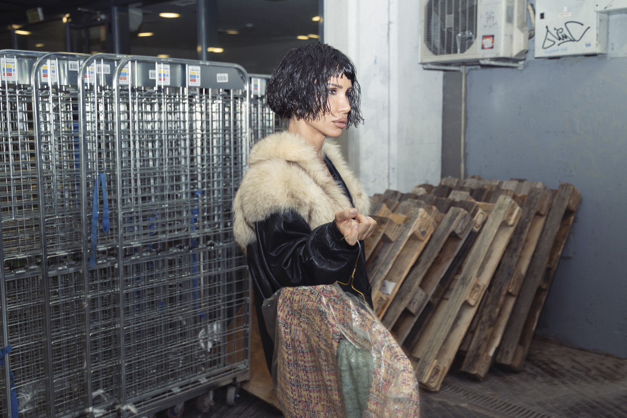 Portrait in a storage room, part of the B/ROLL series